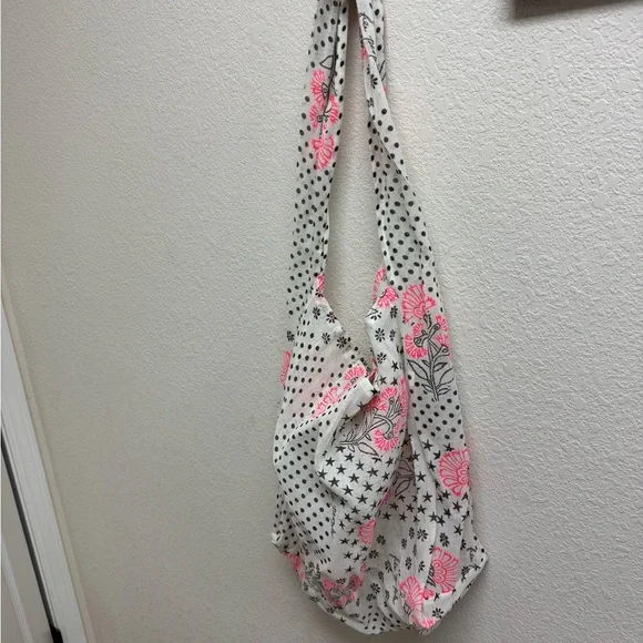 Free people tote bag Floral Pink and White - Picture 1 of 1